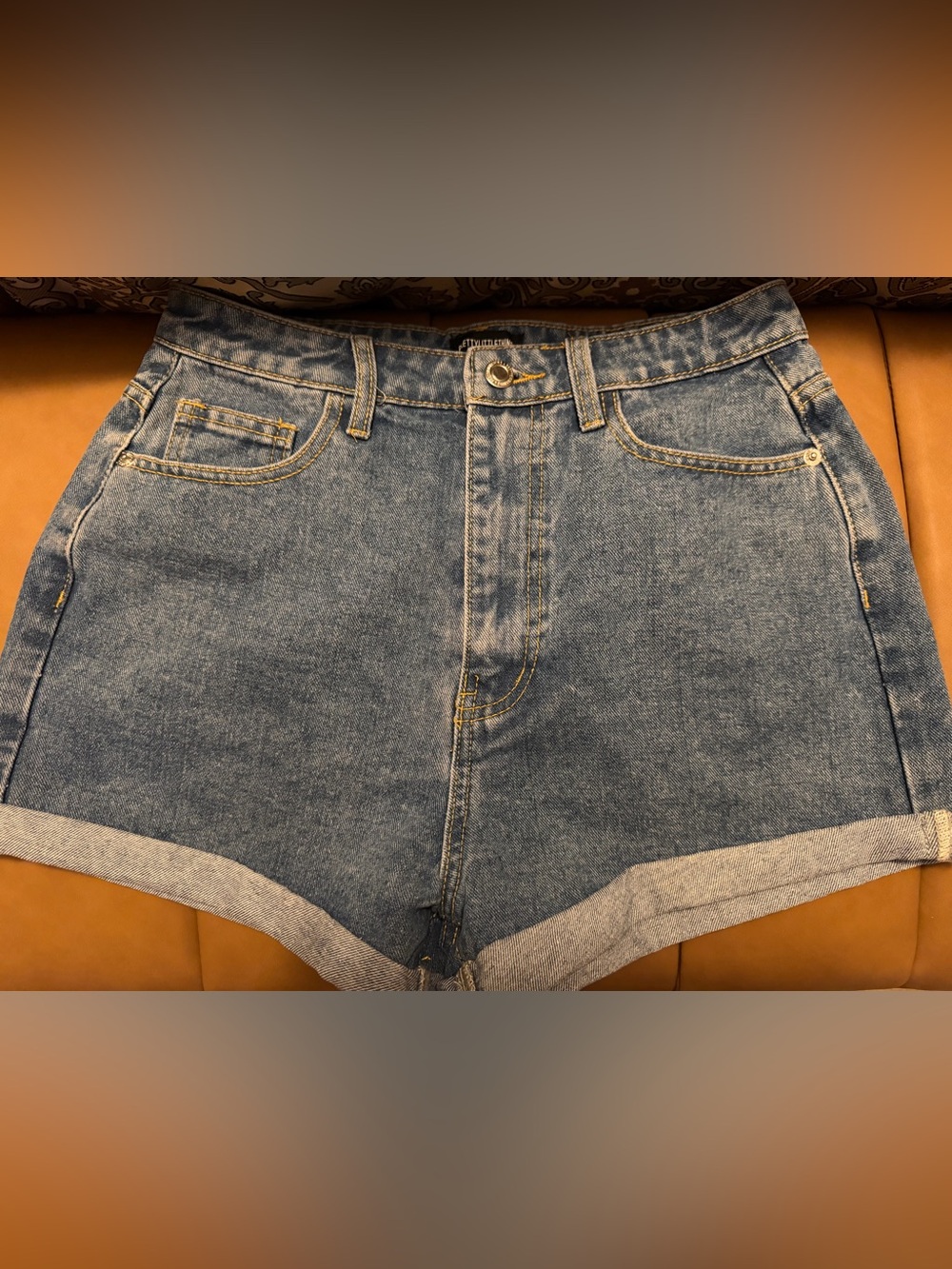 PrettyLittleThing Light Blue High-Waisted Denim Shorts